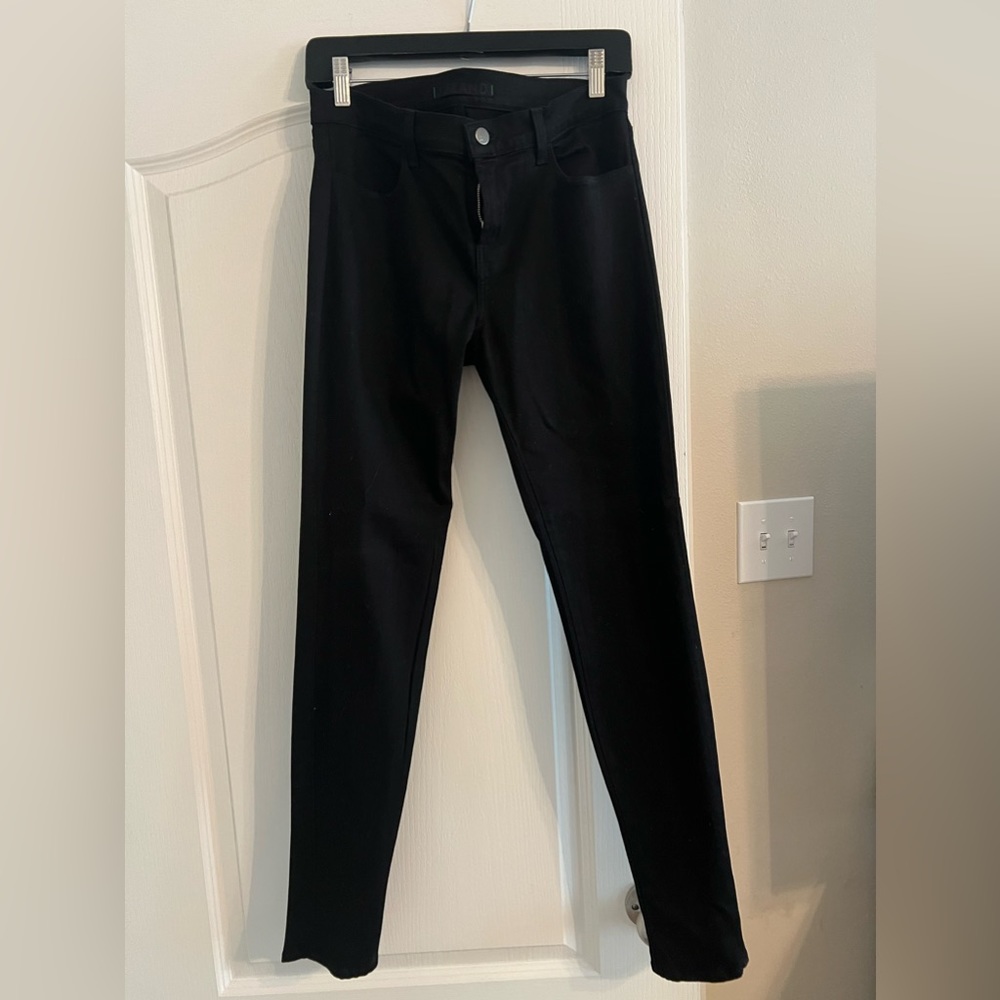 J BRAND skinny high rise denim in black